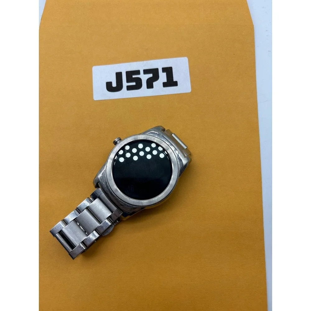 LG Watch W150 Men Smartwatch Round Silver Tone Stainless Steel No Charger‎